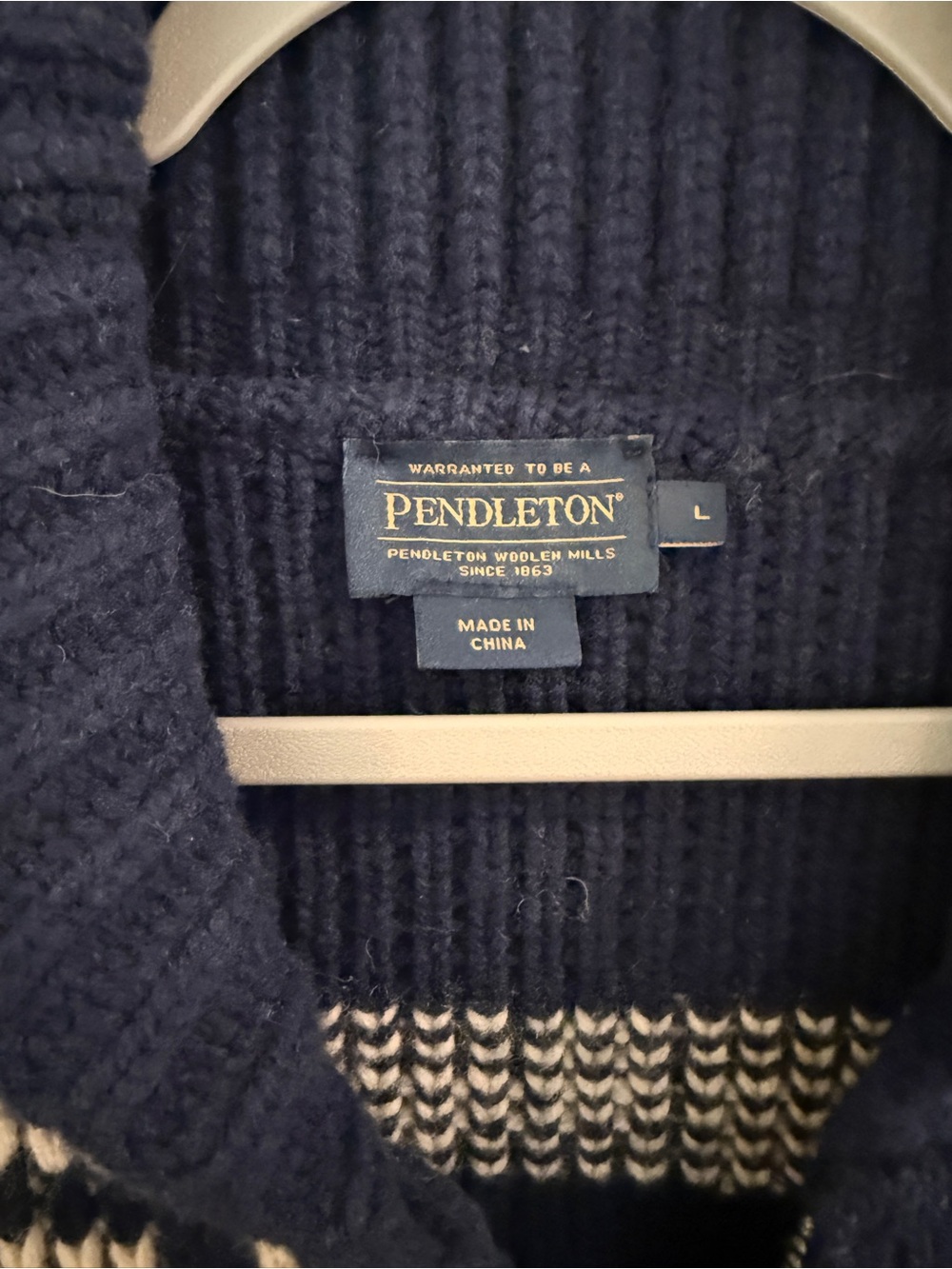 Pendleton Women's Westerly Cardigan Navy - Picture 3 of 4